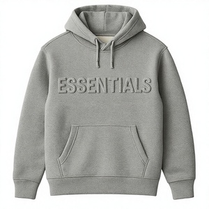 Sweat-shirt à capuche unisexe brodé et gaufré, design personnalisé, poche, respirant, molleton épais, coupe oversize, streetwear, dégradé - Product Image 1