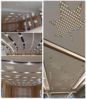 Panneaux de plafond en aluminium perforés de poinçonnage étanche carrés modernes de haute qualité