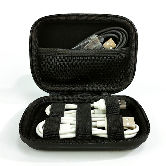 Custom Portable Storage Case Cable Organizer USB Data Cable Storage Box Tool Bag EVA Case Bag