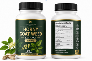 Extrait de Goat Weed amer 500 mg Complément alimentaire 60 capsules végétariennes Formule à base de plantes - Product Image 2