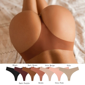 Onder Lulu Custom Stevige Naadloze String Slipje Voor Vrouwen Lichtgewicht Ademende Mode Sexy Ondergoed Laagbouw Dunne Effen Geverfd - Product Image 2