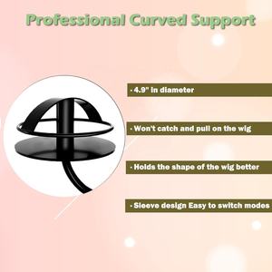 Supporto Espositore Girevole Da Terra In Metallo Personalizzato Per Negozi Per Testa Di Manichino Trecce Di Capelli Umani E Parrucche Lace Front - Product Image 2