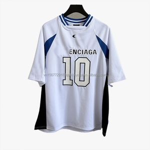 เสื้อฟุตบอลทรงหลวม ระบายอากาศได้ดี ผ้าฝ้าย 100% แขนสั้น เสื้อยืด unisex แฟชั่น เสื้อกีฬา สกรีนโลโก้ได้ - Product Image 6