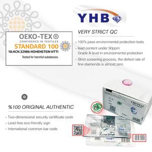 คริสตัลแก้ว YHB ขนาดใหญ่ Ss10 Ss12 Ss16 ขายส่งจำนวนมาก แบบไม่ใช้ความร้อน สีฟ้า ฐานเรียบ - Product Image 5