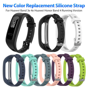 Bracelet de montre de sport en silicone pour Huawei <span class=keywords><strong>Band</strong></span> <span class=keywords><strong>3e</strong></span> 4e Honor 4 version course à pied, bracelet de montre intelligente - Product Image 5