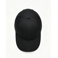 Gorra de Béisbol Unisex de Secado Rápido, de Lona, con 6 Paneles, Visera Curva, Suave, Ligera, Resistente al Agua, Negra, Deportiva, con Hebilla Ajustable