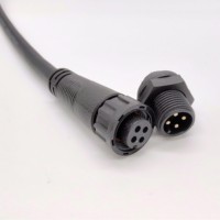 M12-4pins vis écrou verrouillage mâle femelle IP67 étanche connecteur circulaire assemblage de câble câble PVC pour éclairage LED