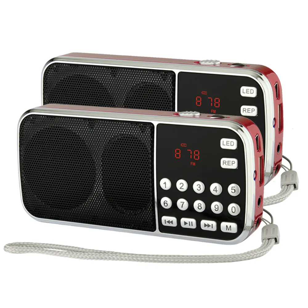 Dequer mini tocador de áudio digital usb, portátil, L-088, com alto-falante, para jogar mp3, música