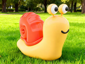 Sculpture d'escargot de dessin animé personnalisée, statue de jardin en résine durable sur le thème de la nourriture, décoration de <span class=keywords><strong>pelouse</strong></span> extérieure, paysage de jardin, sculpté - Product Image 3