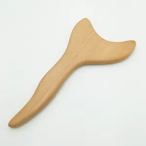 Palo de masaje de madera de haya, herramienta de masaje manual para liberación miofascial, SPA