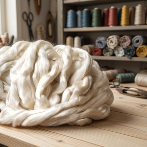 Fibras de Seda Tussah Reciclada Hechas a Mano Ecológicas, 100% Fibra de Seda Blanqueada, Marca Conifer para Hilos de Seda Personalizados - Product Image 3