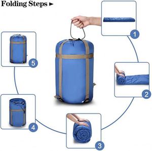 Sac de couchage d'urgence en nylon léger, imperméable, pour l'hiver, le camping et les activités de plein air - Product Image 6