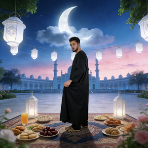 Robe longue unisexe ample de style arabe, qualité export OEM ODM, certifiée BSCI CPC, en polyester noir - Product Image 3