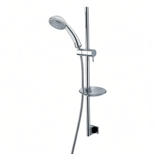 Juego de ducha completo Slide Duetto Chrome con riel ajustable y bandeja para jabón para baños modernos - Product Image 2