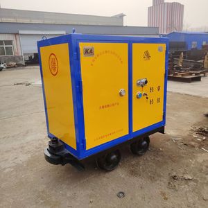 Chariot de transport anti-explosion pour mines 600/762/900mm en acier, fermé, mobile, usage industriel, bleu, thermolaqué, quatre roues - Product Image 2