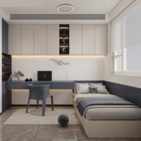 Ensemble de meubles de chambre d'enfant en bois écologique avec design moderne, hauteur réglable, hypoallergénique, rangement, garantie 5 ans