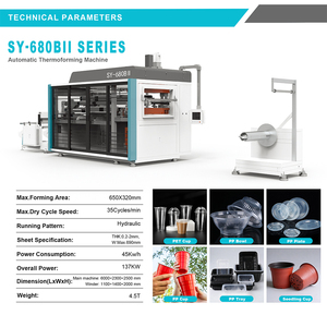 Fully Automatic Disposable <strong>Plastic</strong> PP PET PVC PS Water Juice Coffee Yogurt <strong>Plastic</strong> <strong>Cup</strong> Thermoforming <strong>Machine</strong> - Product Image 2