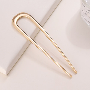 Accessoires pour cheveux pour femmes européennes, élégantes pinces à cheveux en métal argenté et doré en forme de U, vente en gros de barrettes. - Product Image 5