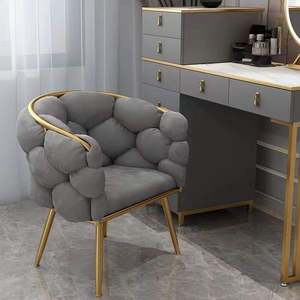Sedia da caffè in metallo monoposto su misura comoda leggera per il tempo libero rilassante divano per il trucco per la camera da letto <span class=keywords><strong>soggiorno</strong></span> alberghi - Product Image 1