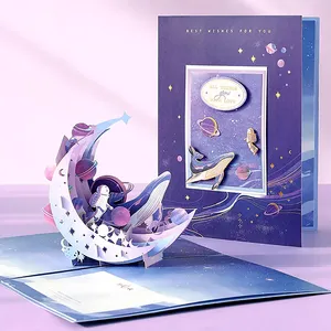 Zeecan 3D Geburtstags gruß Pop-up-Karten Hochzeits einladung karten Valentinstag Jubiläums gruß Geschenke Karte Postkarte