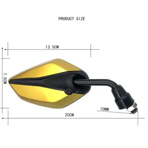 Rearview Mirror For Motorcycle Black Plastic Motorcycle Side Mirror For Yamaha Scooter Motorcycle Mirror Universal