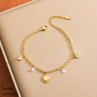 Bracelet ajustable élégant et polyvalent, résistant aux rayures, plaqué or 18 carats, en acier inoxydable 304/316, avec pendentif fleur en zircon, pour femmes