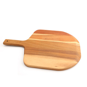 Acacia Wood Cheese <b>Tray</b> Solid Wood <b>Large</b> Pizza Serving <b>Tray</b> With Handle Residential Use 1.5Cm Thickness Irregular Shape - Product Image 3