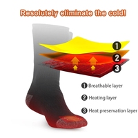 2025 Hot Feet Chaussettes thermiques Chaussettes de ski chauffantes électriques à piles à bas prix