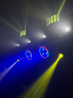 Dual-Head 100W Zoom Moving Head Gig Bar Light 5-in-1 LED Spot Par Strobe Derby Laser Effekt Bühnenbeleuchtung DMX-Steuerung