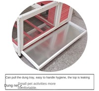 Cage à lapins moderne et durable en bois avec roulettes, plateau amovible, toit imperméable, pour usage extérieur, pour cochons d'Inde et écureuils