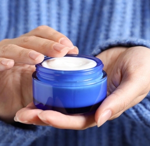 1 Oz Vidro Creme Frascos com Tampa Preta Vazio Cobalto Azul Vidro Recipientes Recarregáveis Frascos Cosméticos para Loção, Pomada - Product Image 4