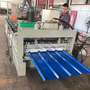 Single Layer Tegel Dak Plaatwerk Tegel Druk Maken Machine Lijn Dakplaatmaterialen Board Rolvormen Machines