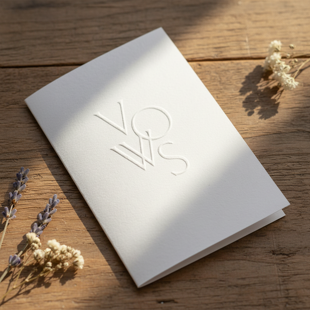 Embossed Cardboard Printing Service Suitable for Wedding Events, Personalized Customization Fast Shipping