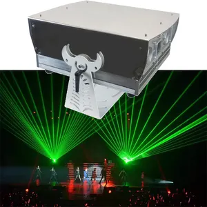迪斯科DJ俱乐部激光设备用大功率户外100W Rgb Ip65激光3D动画投影仪天空激光