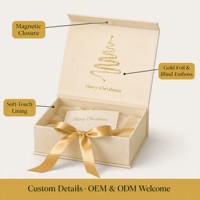 Scatola Regalo Natalizia Personalizzata con Albero e Fiocchi di Neve in Lamina d'Oro, Scatola Rigida Magnetica 10-13 Pollici, Confezione Festiva OEM ODM all'Ingrosso