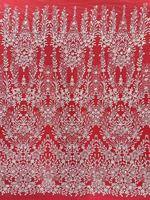 Mode Dentelle Espagnole Dubai Paillettes Dentelle Tissu Tulle Maille Turquie Dentelle pour Les Femmes Robe de Soirée
