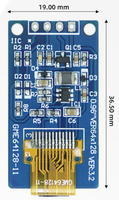 Pantalla OLED de 0.96 Pulgadas 64*128 con Controlador SH1107G, Interfaz IIC/SPI de 4 Pines, Modelo YOK0096GMI-J1 para Dispositivos Portátiles