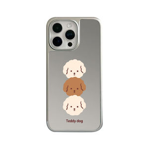 Casing Ponsel Cermin Anjing Teddy Lucu, Pelindung Anti Benturan untuk IPhone13 14 15 16 17 Promax - Product Image 6