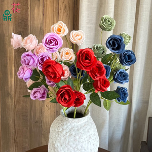 Flor Artificial de Seda con 6 Cabezas en Relieve para Decoración de Techo de Boda, Decoraciones Florales - Product Image 1