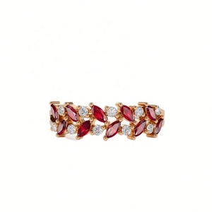 Luxury Dainty Two <b>Rows</b> Marquise Cut Zircon Rhodium Plated 925 Sterling Silver Wedding Casual Fine Jewelry Rings Women - Product Image 5