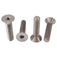 Baut Titanium GR5 M6*30mm Berkualitas Tinggi Kepala Countersunk Baut Hex Socket Harga Pabrik Sekrup Hex Dalam Kepala Datar