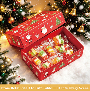 Scatola Regalo <span class=keywords><strong>di</strong></span> Lusso Personalizzata con Coperchio Stampato, Confezione in Cartone Rigido per Caramelle, Biscotti, Dolci Natalizi, Eco-Friendly - Product Image 6