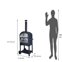 Four à pizza extérieur portable de 63 pouces à granulés de bois pour le camping et le jardin - Vente en gros