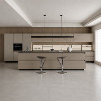 Îlot de cuisine et salle à manger intégrés de luxe moderne, mobilier sur mesure pour toute la maison, idéal pour la rénovation résidentielle et les projets immobiliers