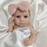 Poupée Reborn en Silicone de 12 Pouces avec Visage Angélique et Yeux Ouverts, Petite Fille Bébé Nouveau-né, Membres Mobiles, Poupée de Mode