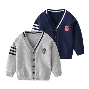 Style coréen Preppy décontracté à la mode <span class=keywords><strong>Cardigan</strong></span> à manches longues pour les jeunes enfants printemps nouveau bouton de veste pour garçons à simple boutonnage - Product Image 1