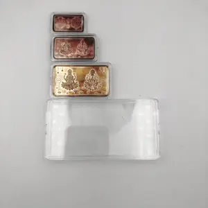 Rechteckige Box mit gebogener Abdeckung Gedenk-Goldnugget-Sammel box Display-Kapsel