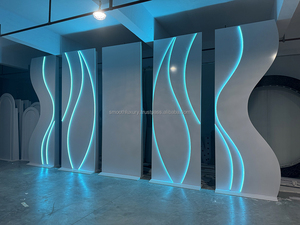 SMOOTH Factory Direct 10 ft LED Wave Light PVC Acrylic Events <b>Backdrop</b> <b>Wedding</b> Arch <b>Stand</b> Party Supply <b>Backdrop</b> Sets - Product Image 6