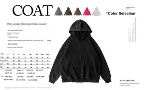 Sudadera con Capucha Oversize para Hombre, 350g, 80% Algodón, Estampado Digital Otoñal, Estilo Vintage - Product Image 2