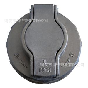 Fuel Cap <b>Lock</b> For Dongfeng Tuyi T5QT15 Light Truck 45 <b>Thread</b> Black ABS Material With Open Indicator - Product Image 1